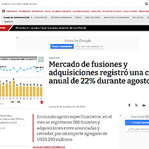 Mercado de fusiones y adquisiciones registr una cada anual de 22% durante agosto